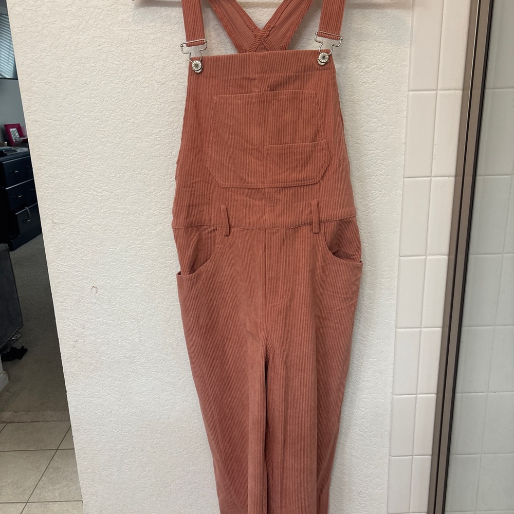 Pink Corduroy Overalls